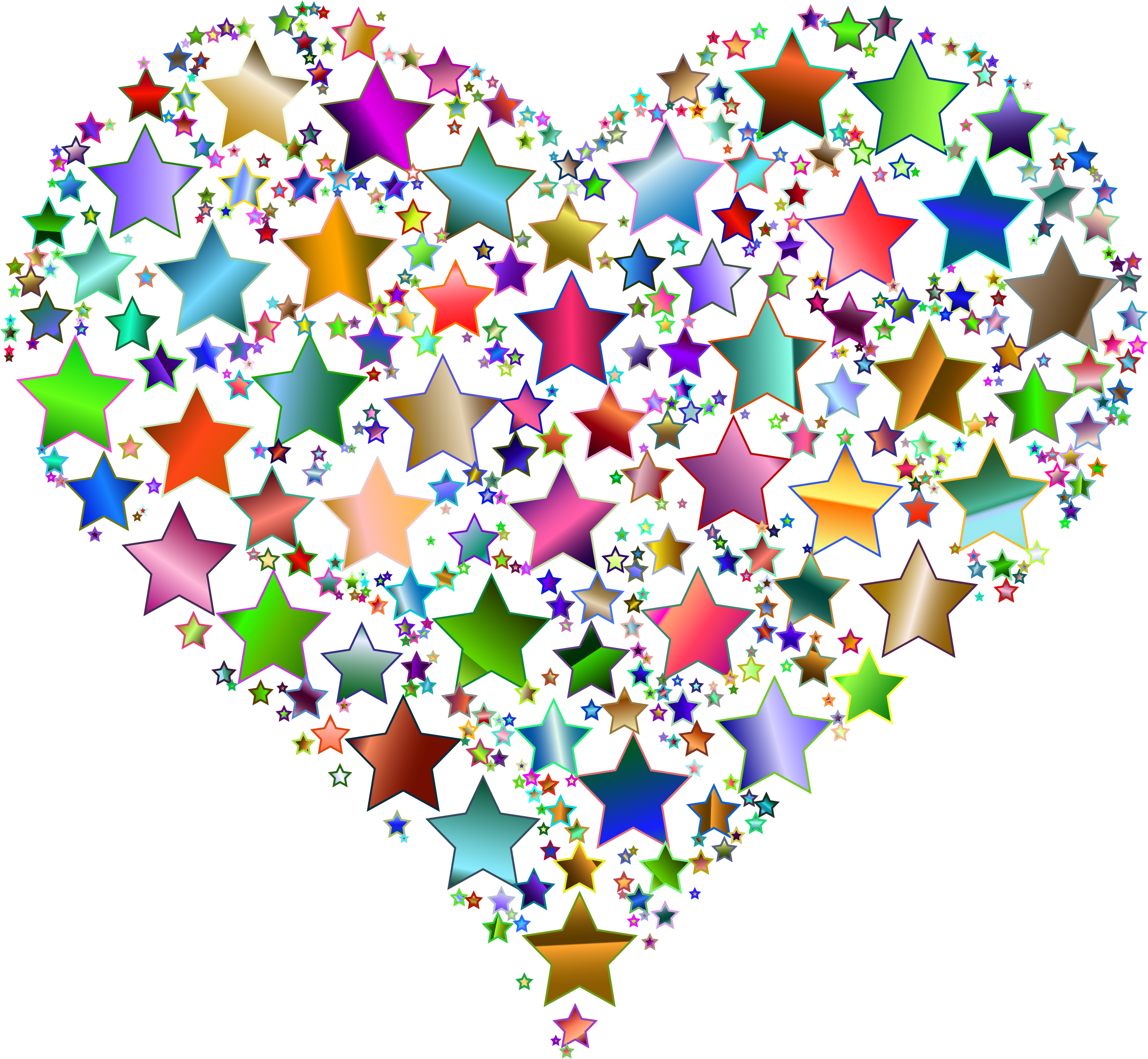 Transparent Background Colorful Heart Png Clipart (2320x2141), Png Download