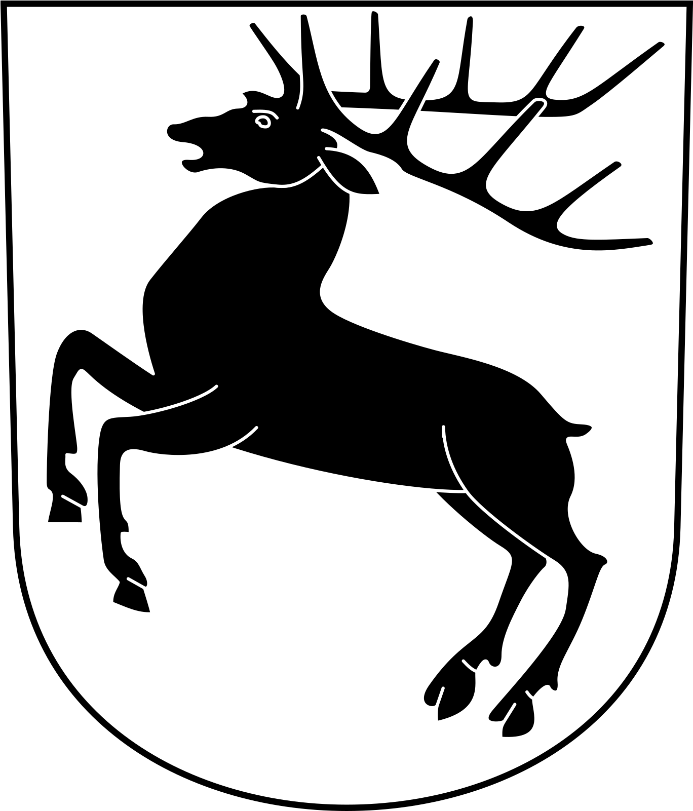 Deer Coat Of Arms Clipart (1600x1600), Png Download