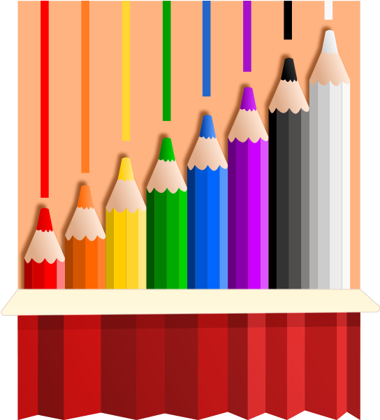 Color Pencil Case - Pencil Color Clip Art - Png Download (600x600), Png Download