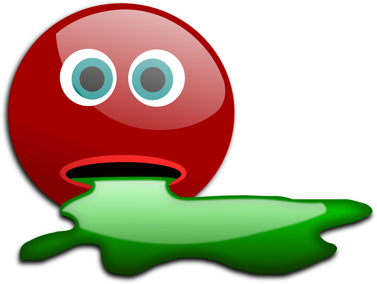 Santa Smiley Clipart, Vector Clip Art Online, Royalty - Sick Smiley - Png Download (900x681), Png Download