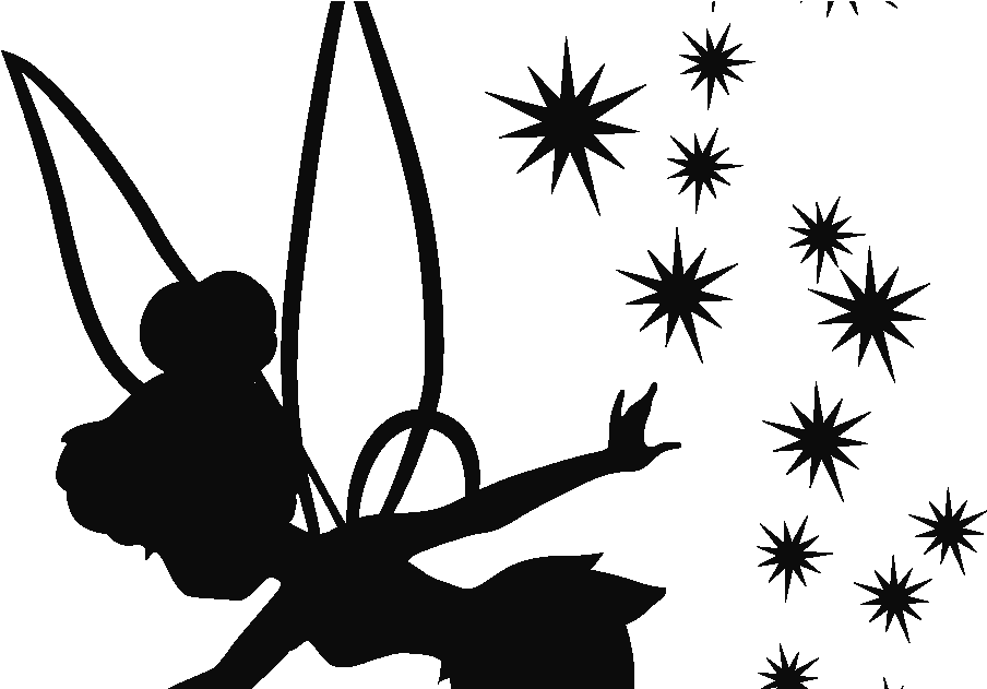 Tinker Bell Wendy Darling Silhouette Drawing Pixie - Transparent Tinkerbell Silhouette Png Clipart (1200x630), Png Download