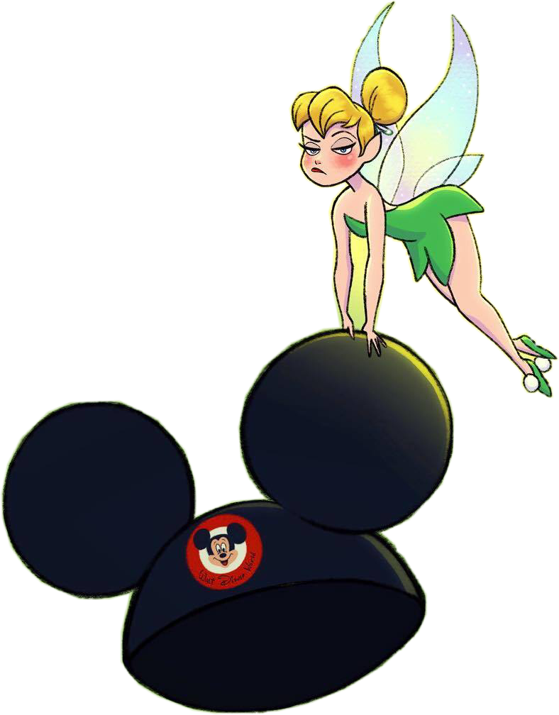 Tinkerbell Mickeyears Disney Cute Cartoon Drawing - Cute Drawings Of Tinkerbell Clipart (788x1008), Png Download