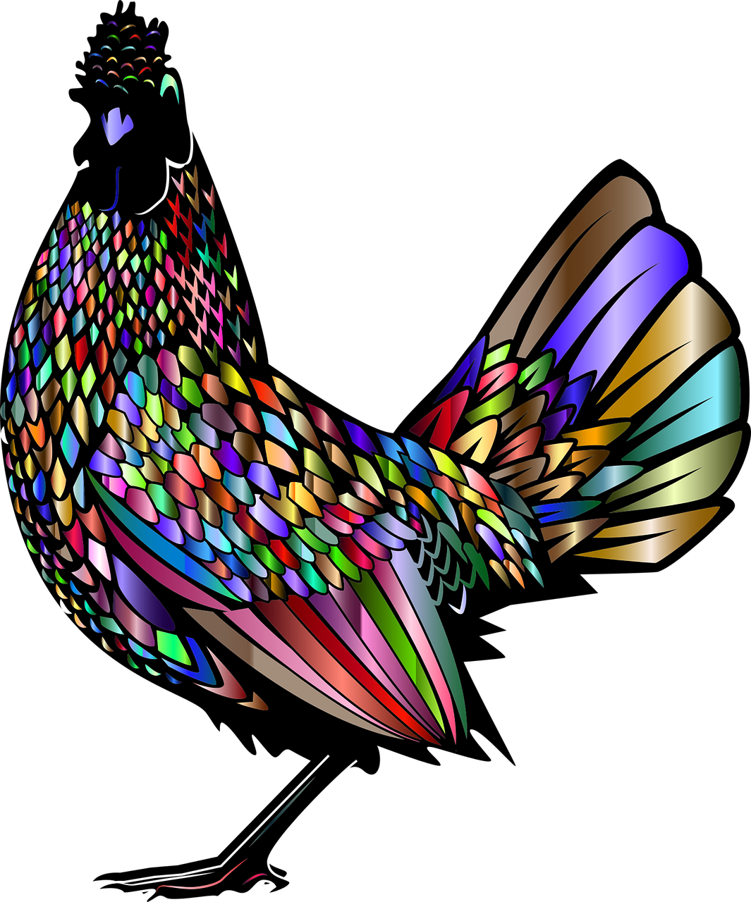 Rooster Clipart (1065x1280), Png Download