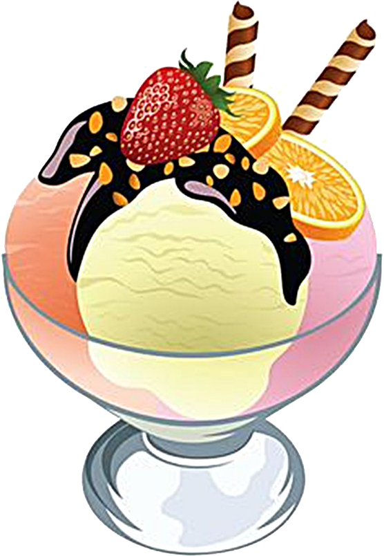 Ice Cream Desserts Png Image Background - Ice Cream Dessert Clipart Transparent Png (555x813), Png Download