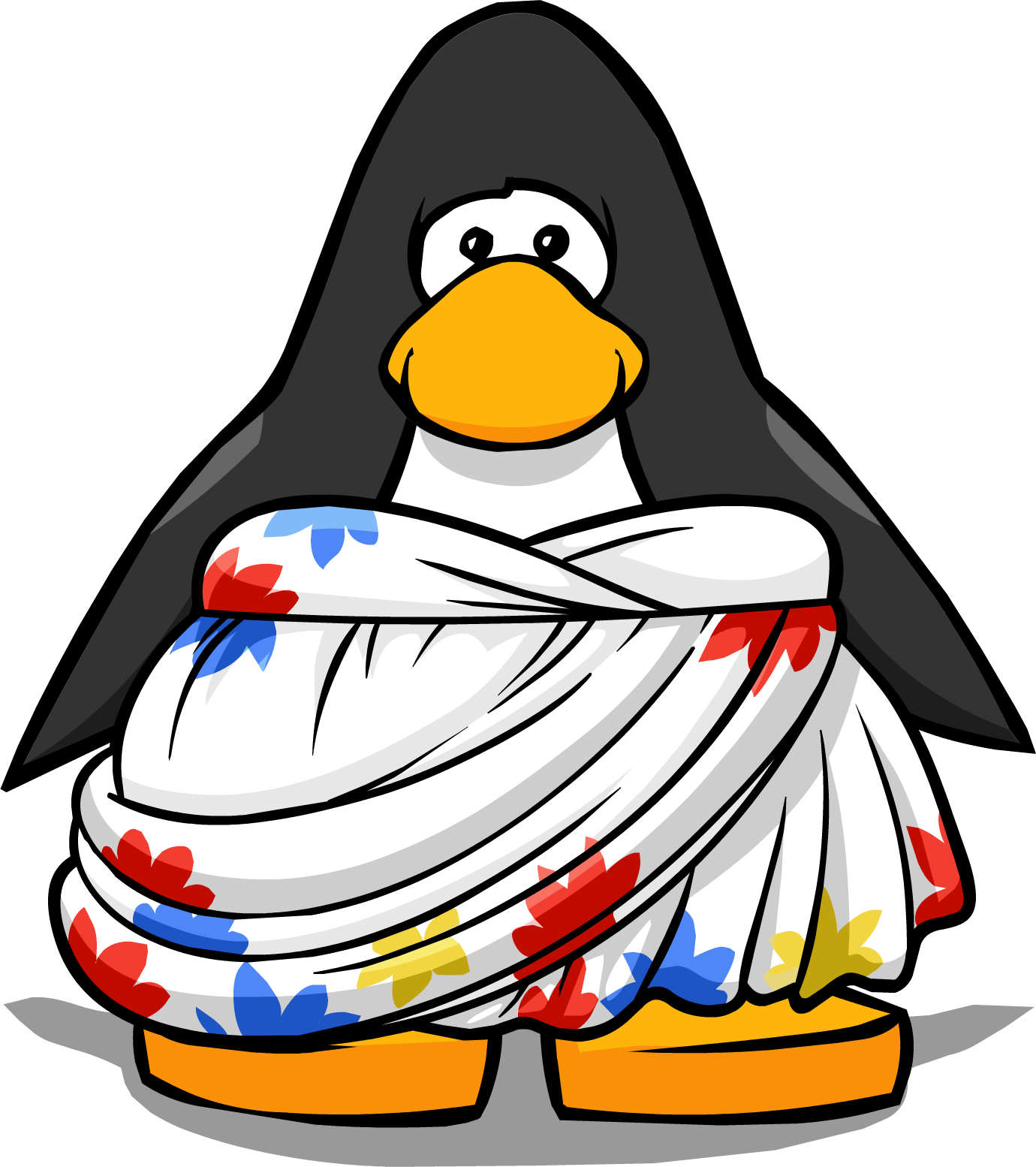 A Slash Of Summer Dress Player Card - Club Penguin Penguin Colors Clipart (1380x1554), Png Download