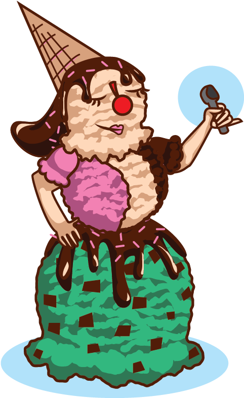 Ice Cream Queen Illustration Clipart (864x864), Png Download