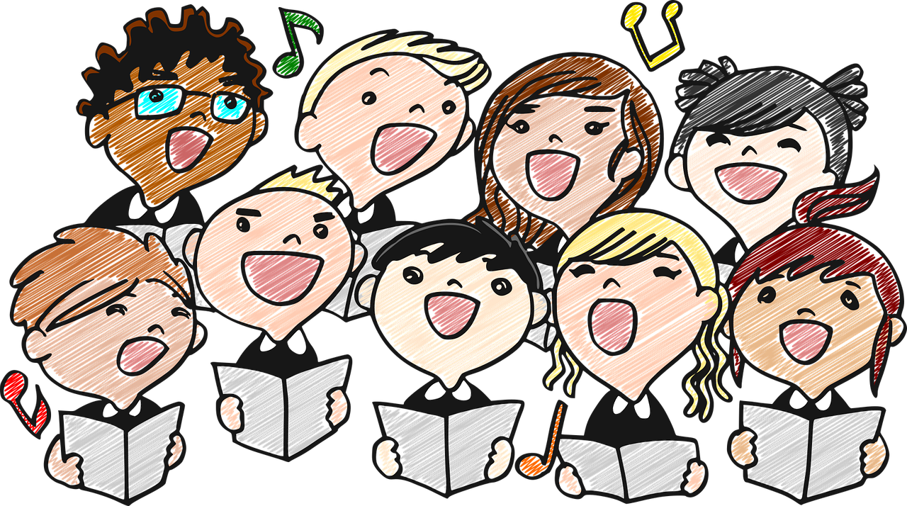 Singing Together Clipart (1280x714), Png Download