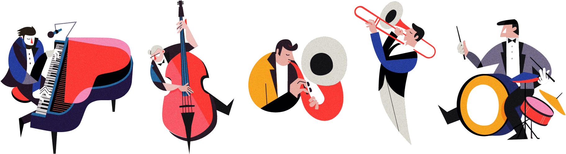 Transparent Indian Music Clipart - Cartoon - Png Download (1823x498), Png Download