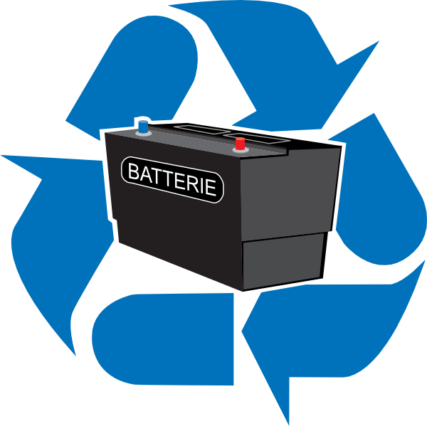 Car Battery Clipart - Lead Battery Recycling Hd - Png Download (600x599), Png Download