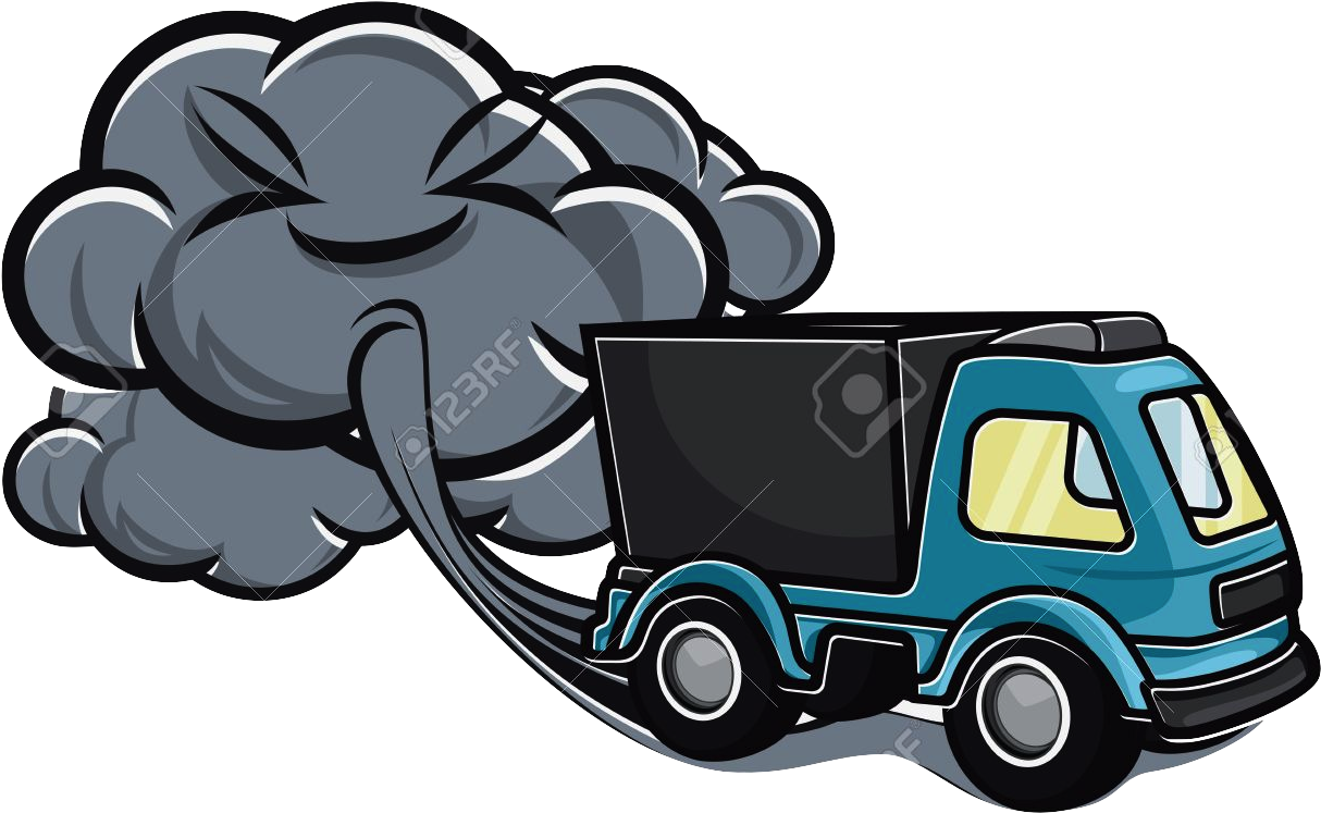 Factories Clipart Vehicle - Car Pollution Clipart - Png Download (1300x960), Png Download