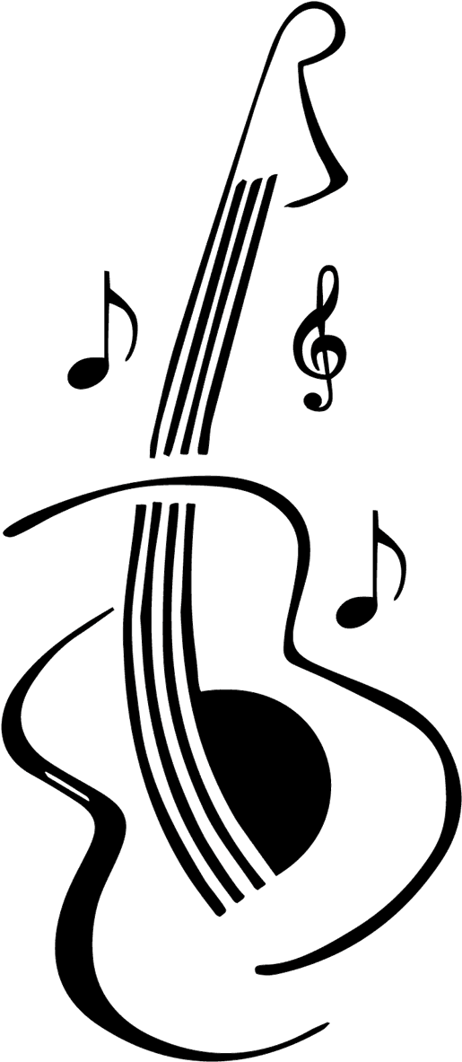 Notes Drawing Violin - Guitar Clipart (1300x1300), Png Download