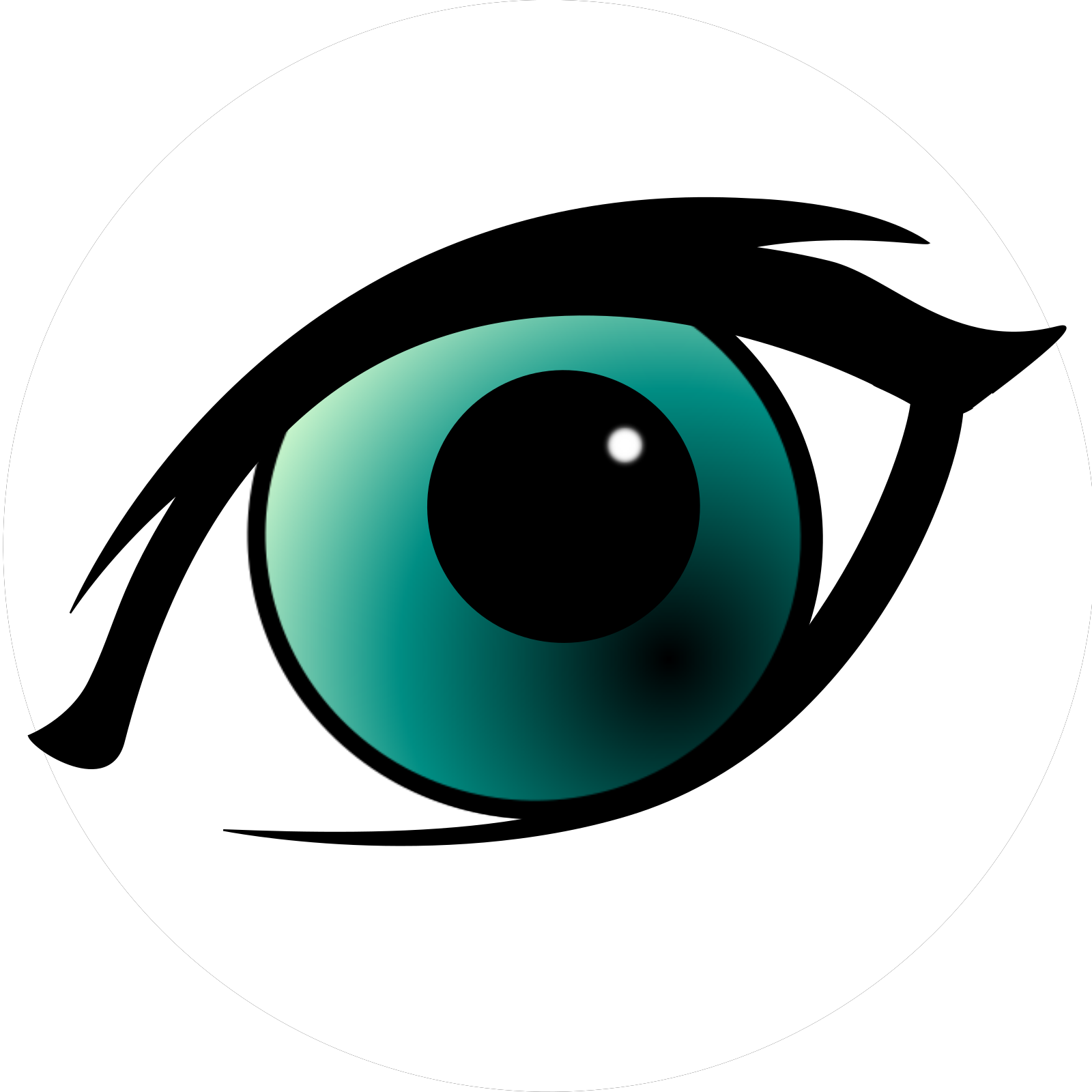 Blue Cartoon Eye Svg Clip Arts - Circle - Png Download (1024x1024), Png Download