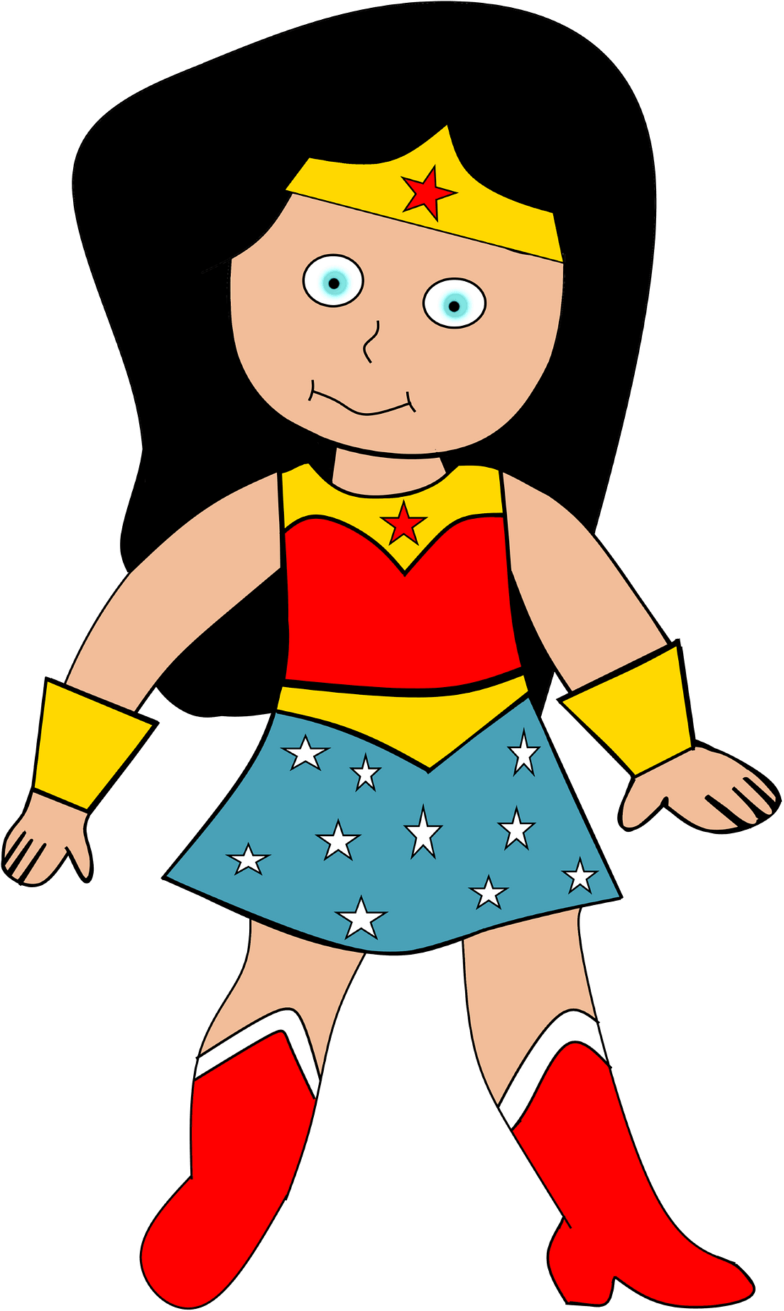 Wonder Woman Kid Version Clipart (1180x1920), Png Download