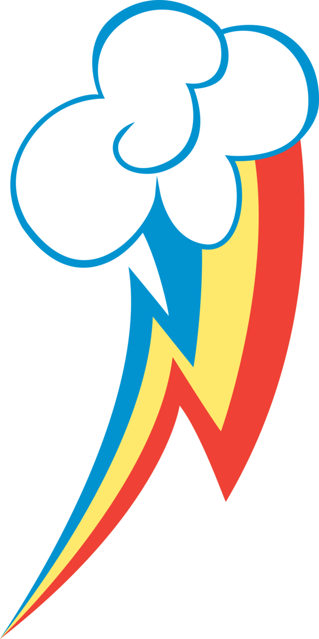 Rainbow Dash Cutie Mark Clipart (632x1265), Png Download
