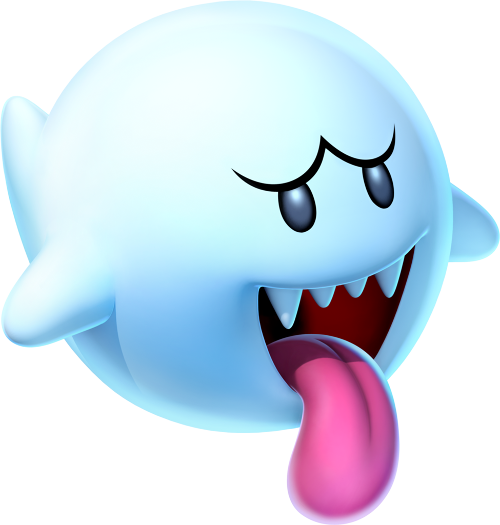 Clipart Ghost Booed - New Super Mario Bros U Boo - Png Download (975x1024), Png Download