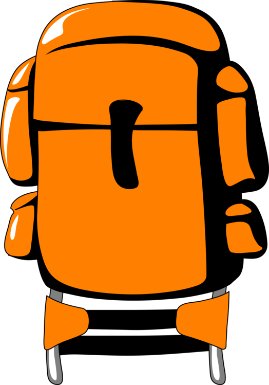 Artwork,yellow,orange - Hiking Rucksack Clipart Transparent - Png Download (524x749), Png Download