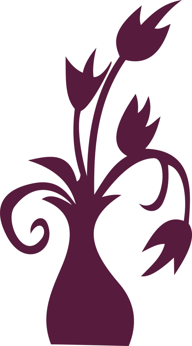 Vase Vector Flower Clipart (666x1198), Png Download