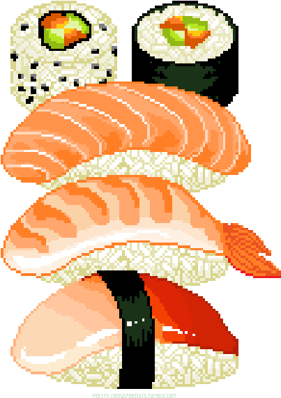 Ramen Clipart Transparent Tumblr - Png Sushi (500x677), Png Download