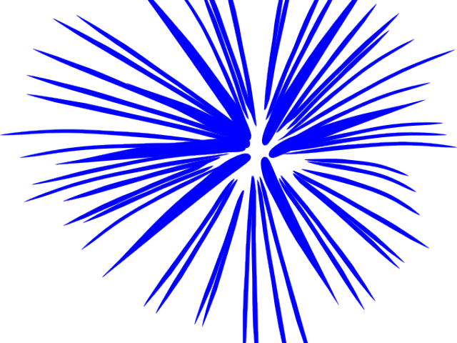 Cliparts X Carwad Net - Fireworks Clip Art Blue - Png Download (640x480), Png Download