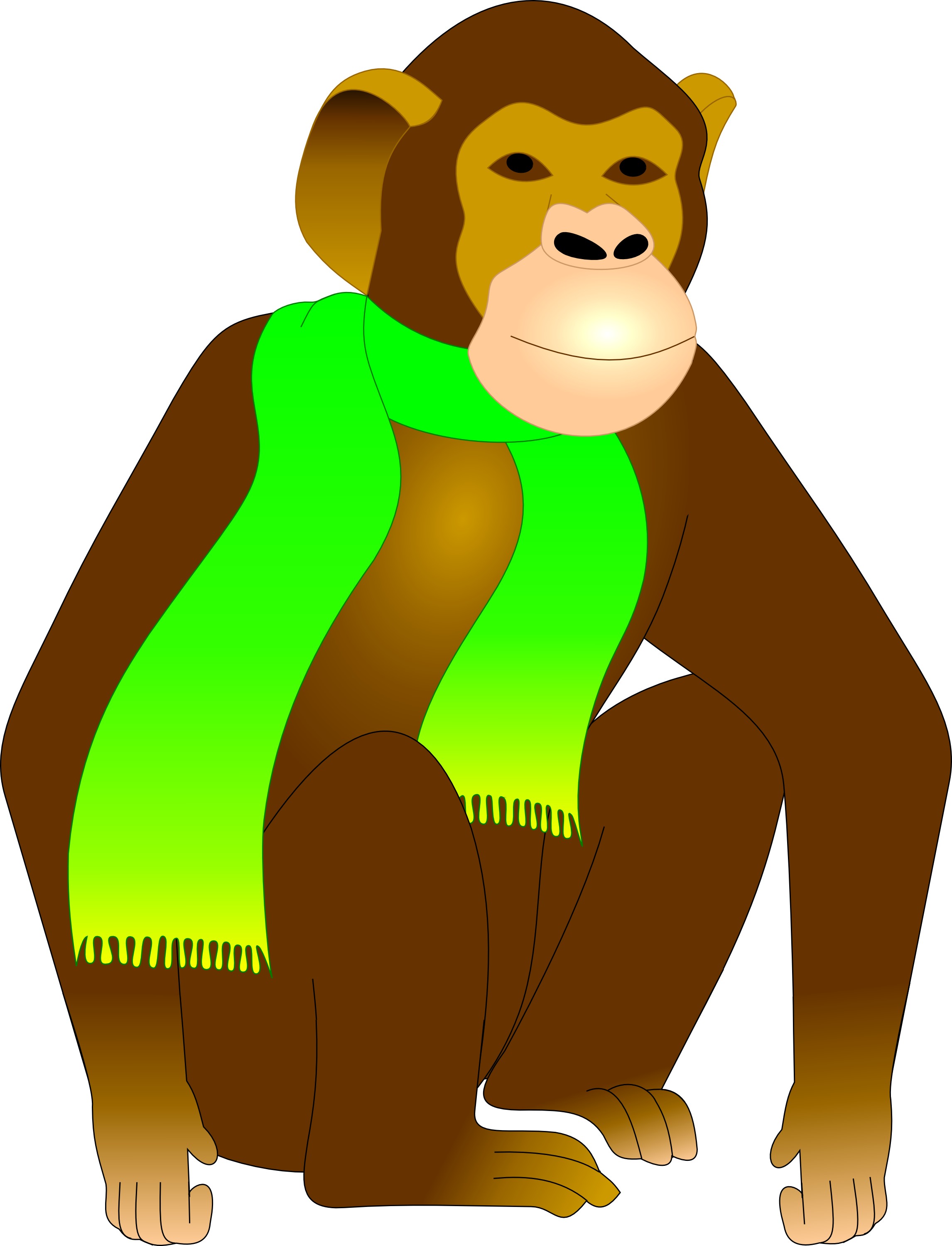 Transparent Baby Gorilla Clipart - Gorillas - Png Download (2292x3000), Png Download