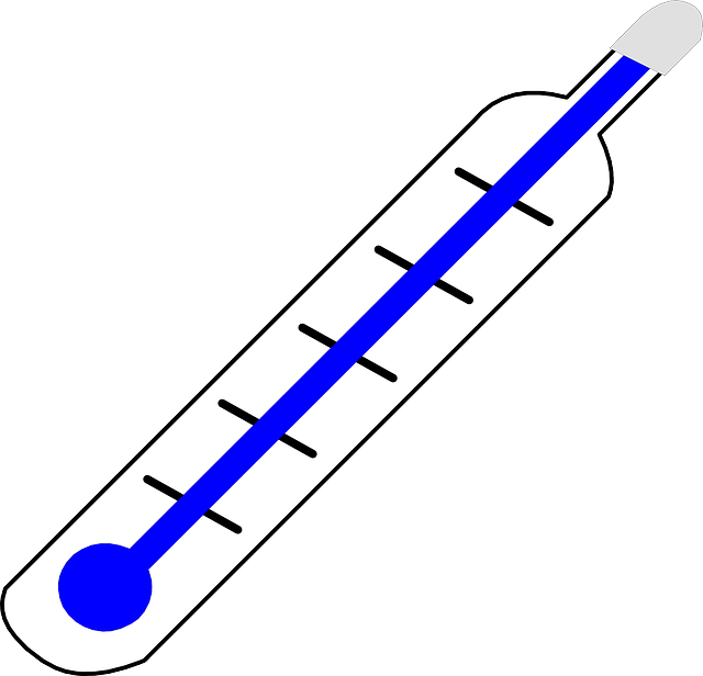 Thermometer, Cold, Measure, Temperature - Temperature Cold Thermometer Gif Clipart (640x616), Png Download