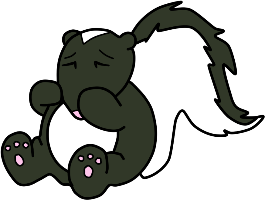 Skunk Vector Sad - Sad Skunk Clipart (960x832), Png Download