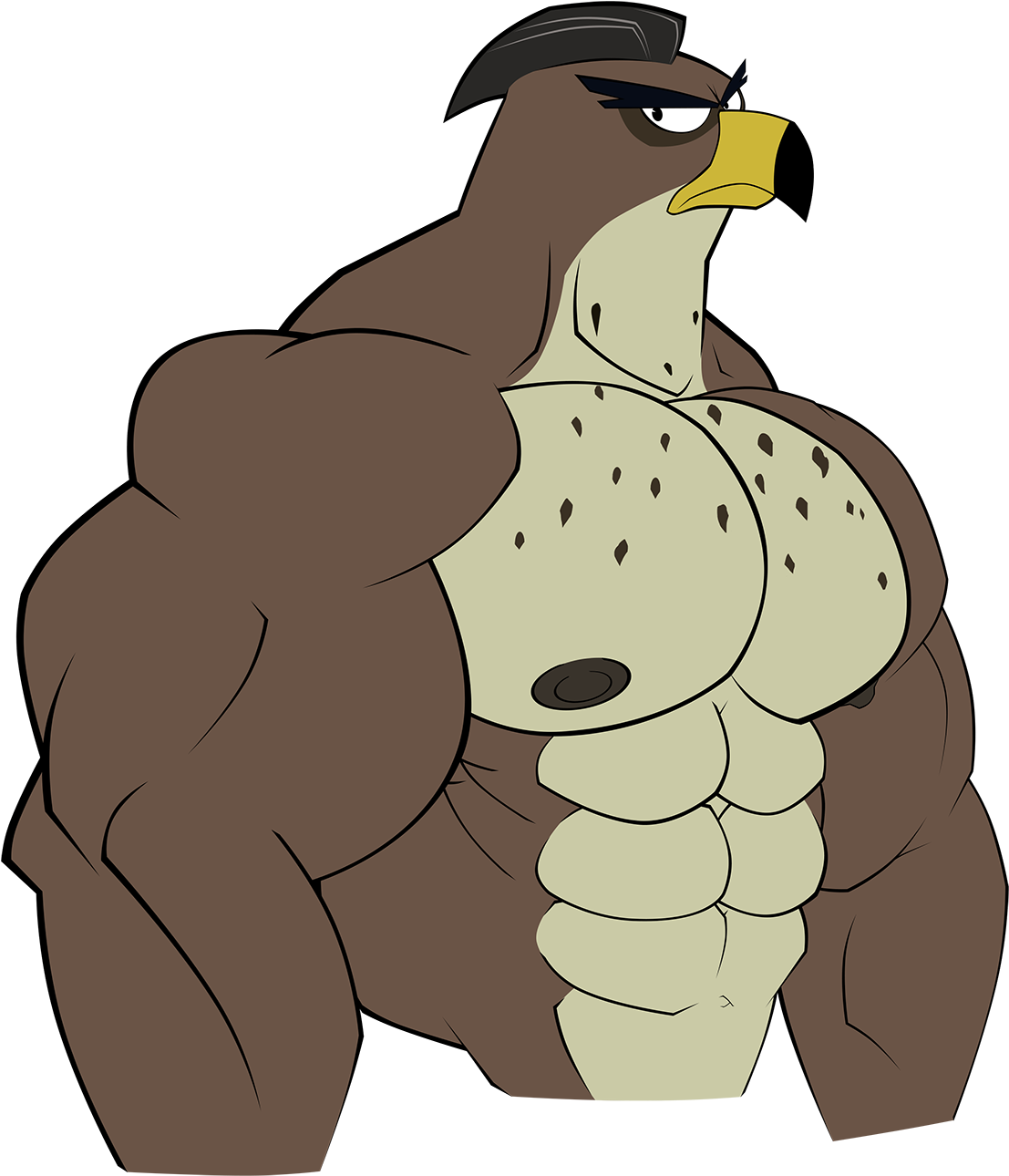 Falcon Graves - Drawing Of Cartoon Falcon Clipart (1231x1400), Png Download