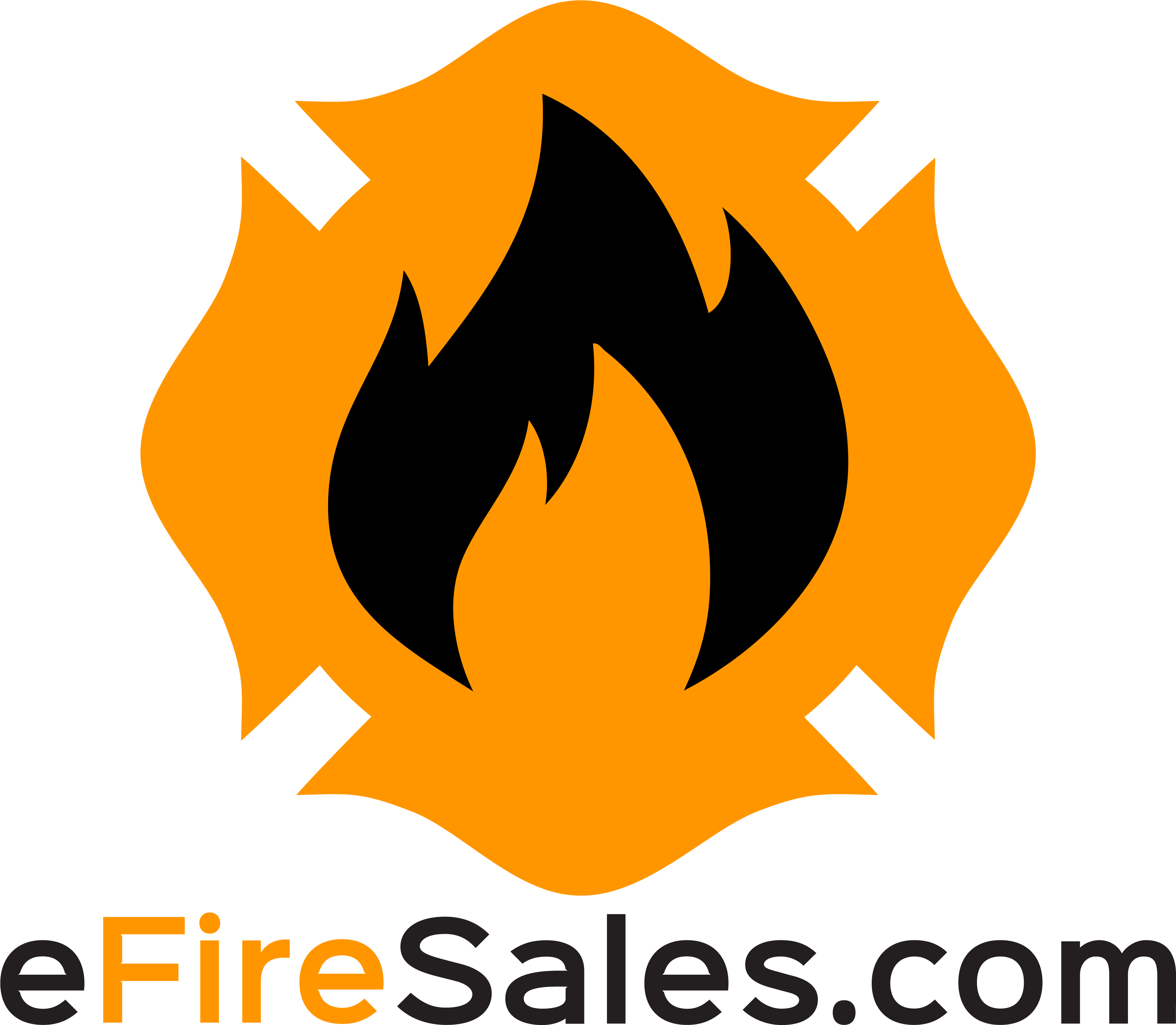 Black And White Fire Clipart - Png Download (3597x3147), Png Download