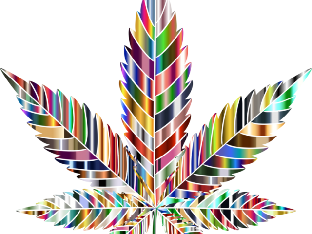 Drug Free Clipart - Trippy Cannabis Leaf Png Transparent Png (640x480), Png Download