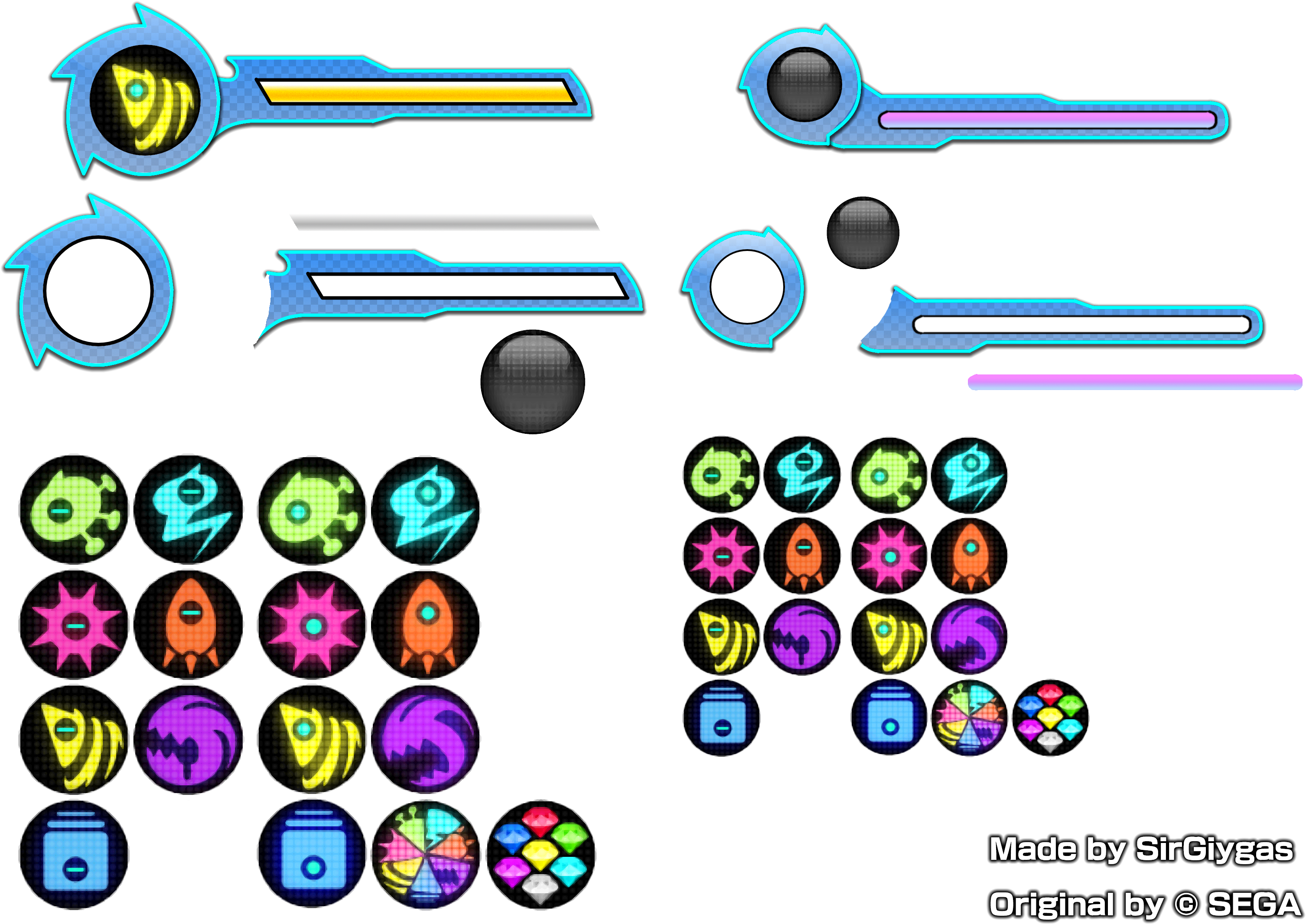 Sonic "06 Hud Bars - Sonic Colors Hud Clipart (3013x2132), Png Download