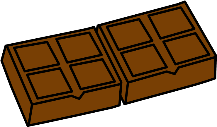 Chocolate Bar, Milk Chocolate - Chocolate Bar Black And White Clipart - Png Download (816x1056), Png Download