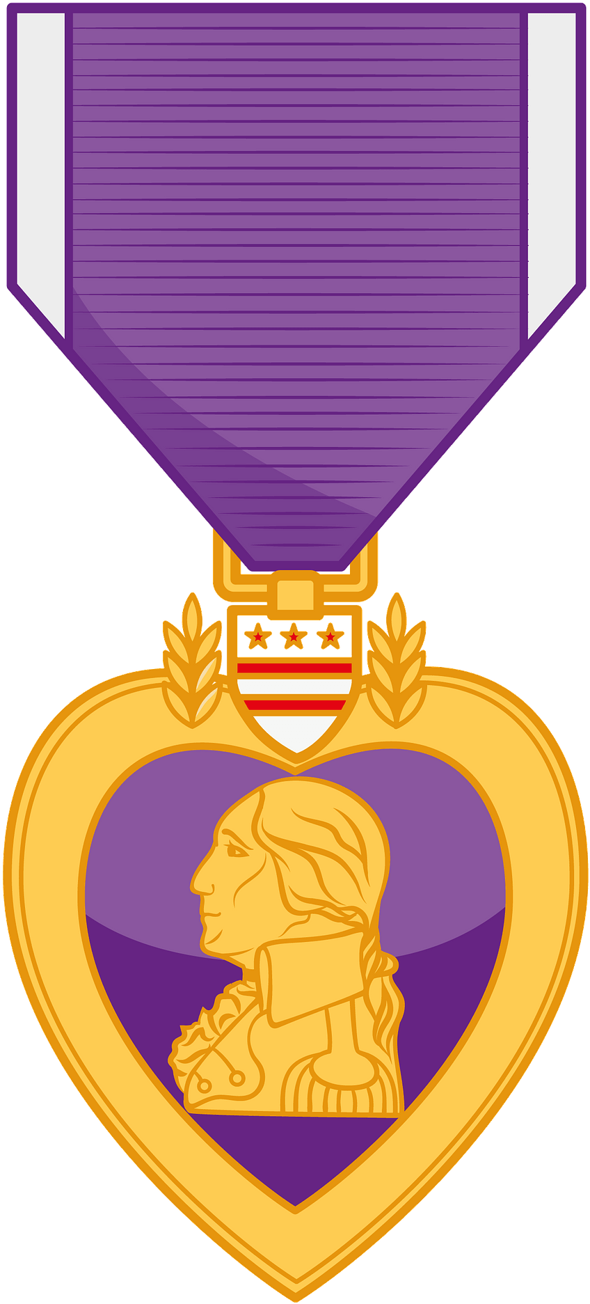 Purple Heart Award Clipart - Png Download (1580x1920), Png Download