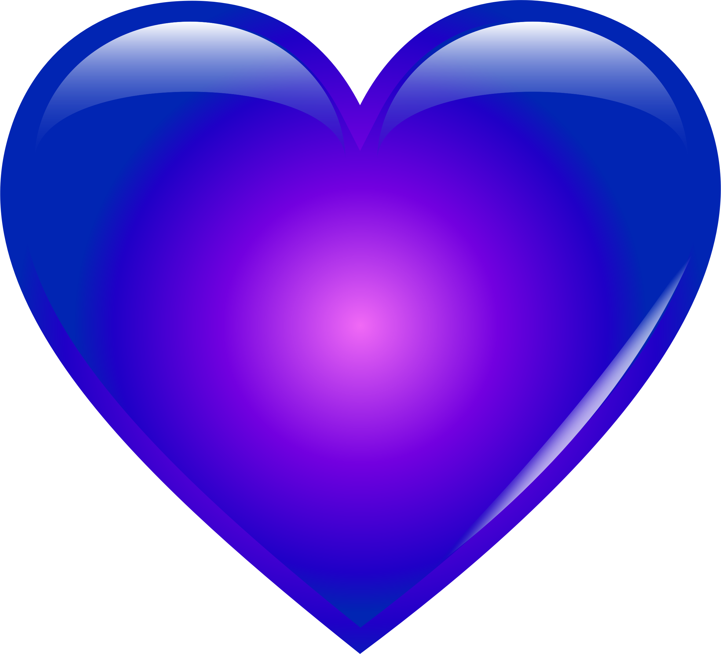 Blue Heart Clipart - Purple And Blue Heart Emoji - Png Download (2360x2140), Png Download