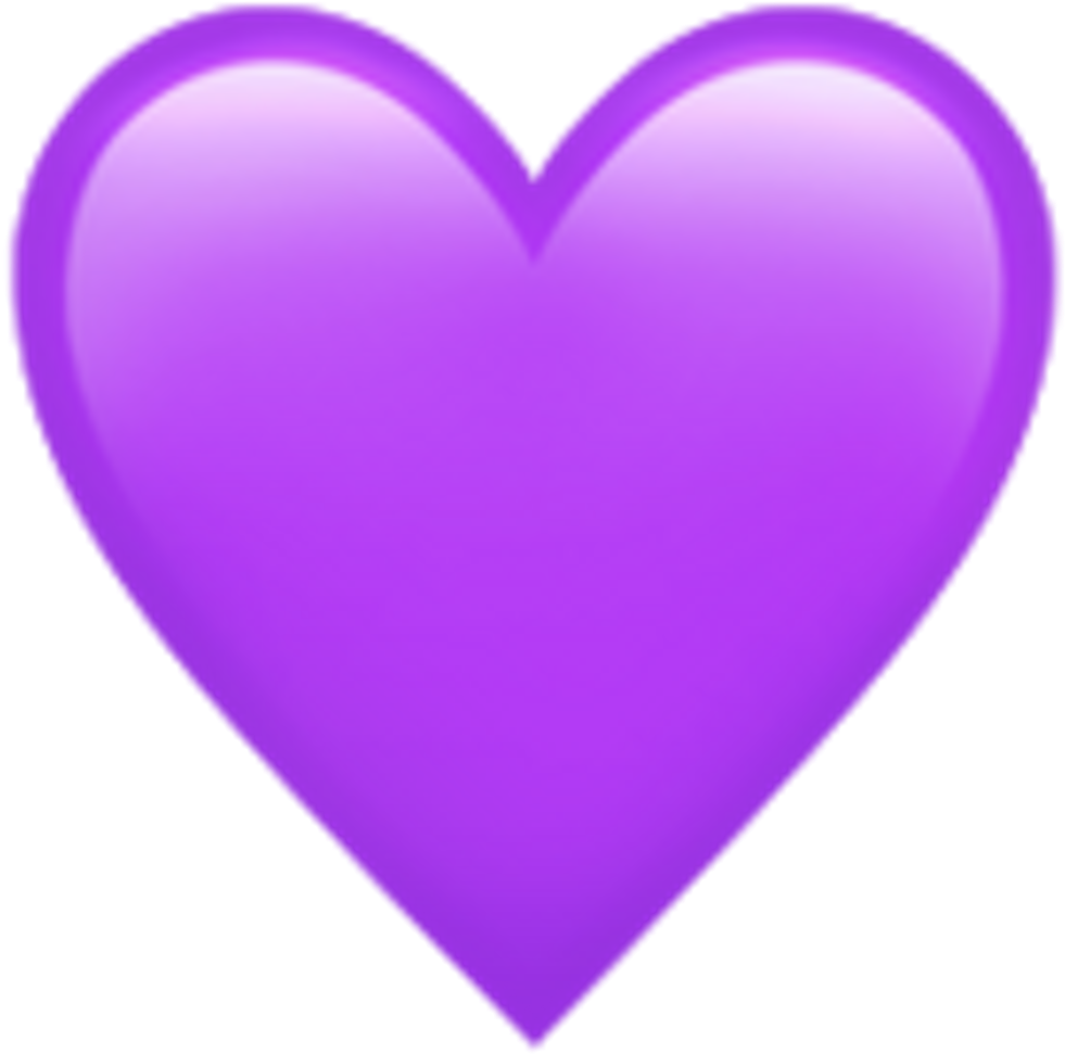 Purple Heart Emoji Ios - Emoji Corazón Rosa Png Clipart (981x971), Png Download