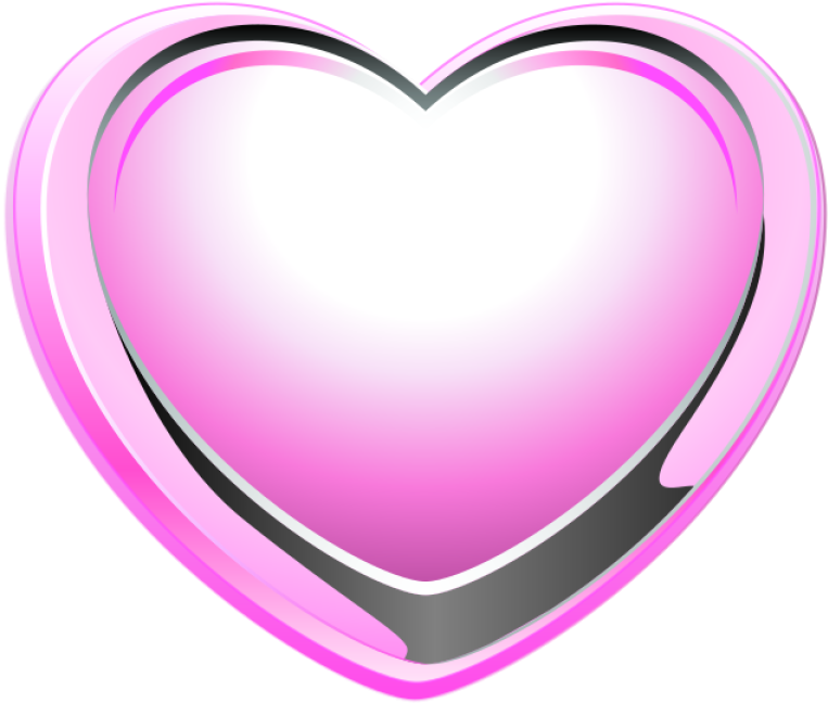 Pink Heart Png Clip Arts - Bingkai Foto Bentuk Love Transparent Png (800x800), Png Download