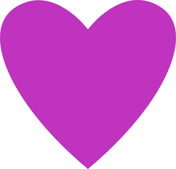 Transparent Bright Clipart - Pink And Purple Heart Clipart - Png Download (600x576), Png Download