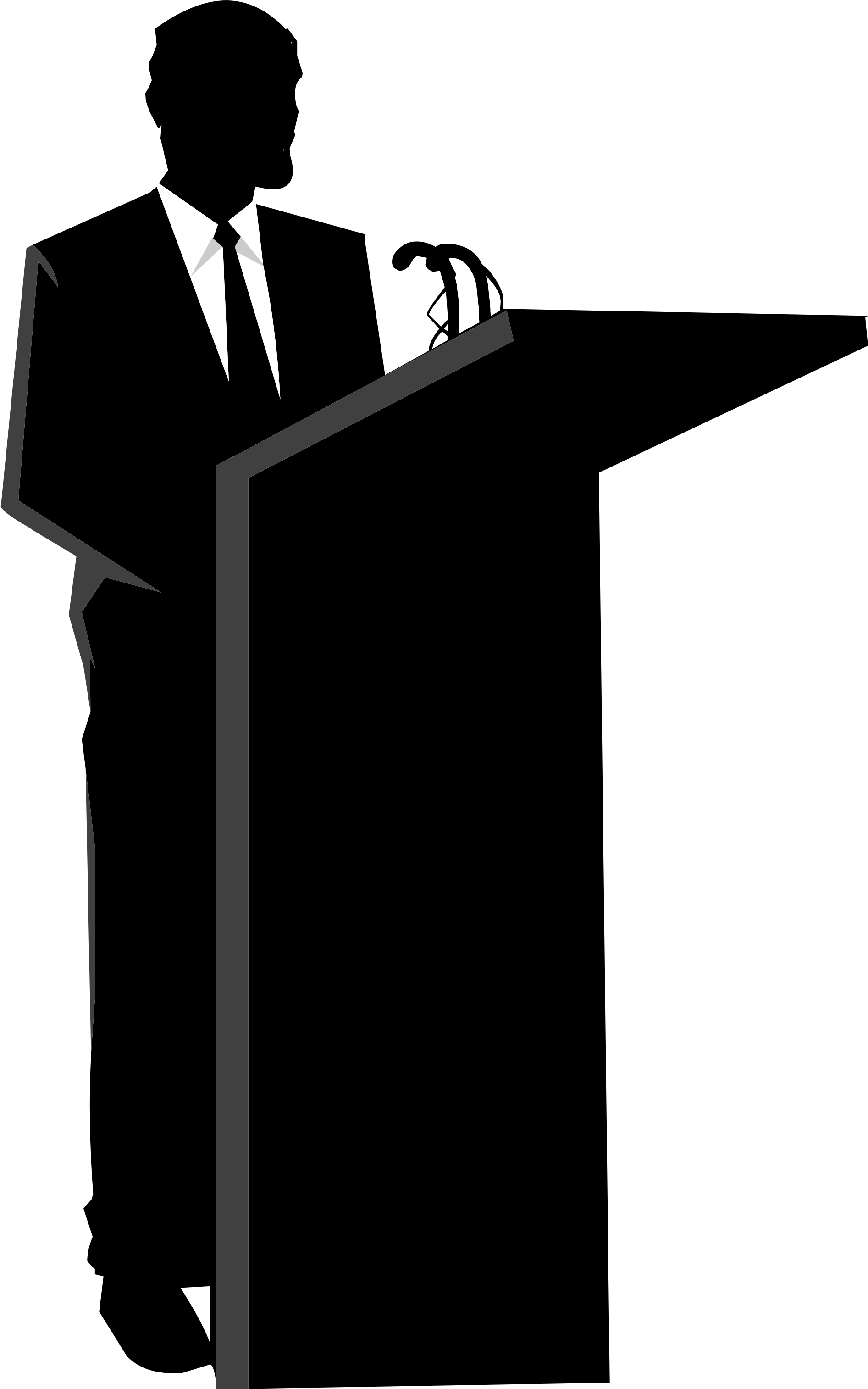 Car Speaker Clipart Picture Royalty Free Download Speaker - Businessman Silhouette - Png Download (2000x3129), Png Download