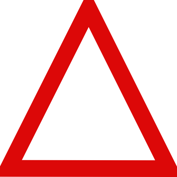 Blank Triangle Road Sign Clipart (600x600), Png Download