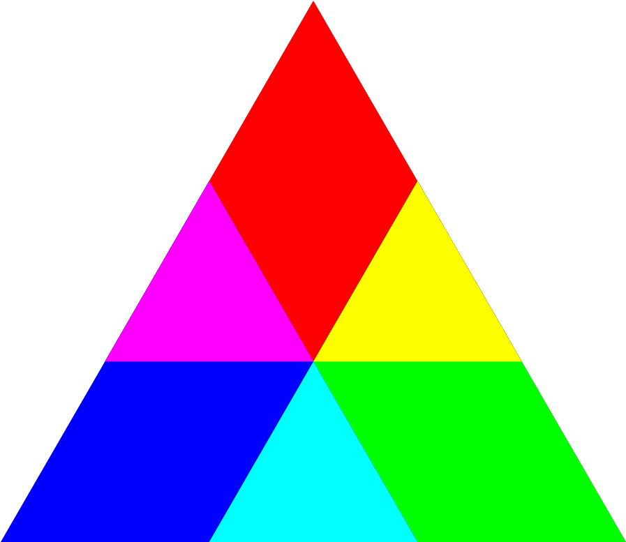 Triangle Rgb Mix Svg Clip Arts - Triangles Clipart - Png Download ...