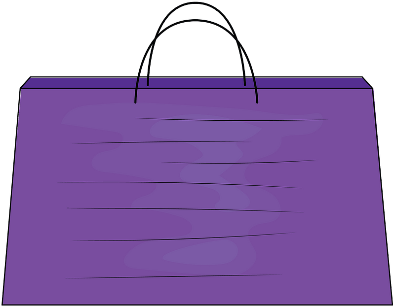 Purple Shopping Bag Clipart - Sign - Png Download (800x800), Png Download
