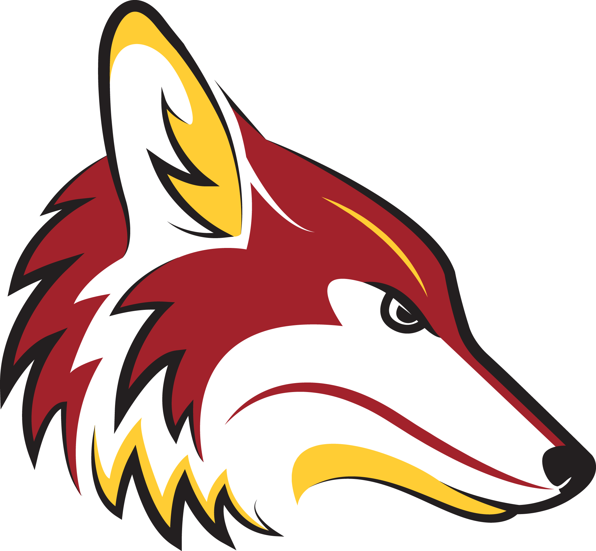 Countryside Mascot - Countryside Elementary School Coyote Clipart (2000x1851), Png Download