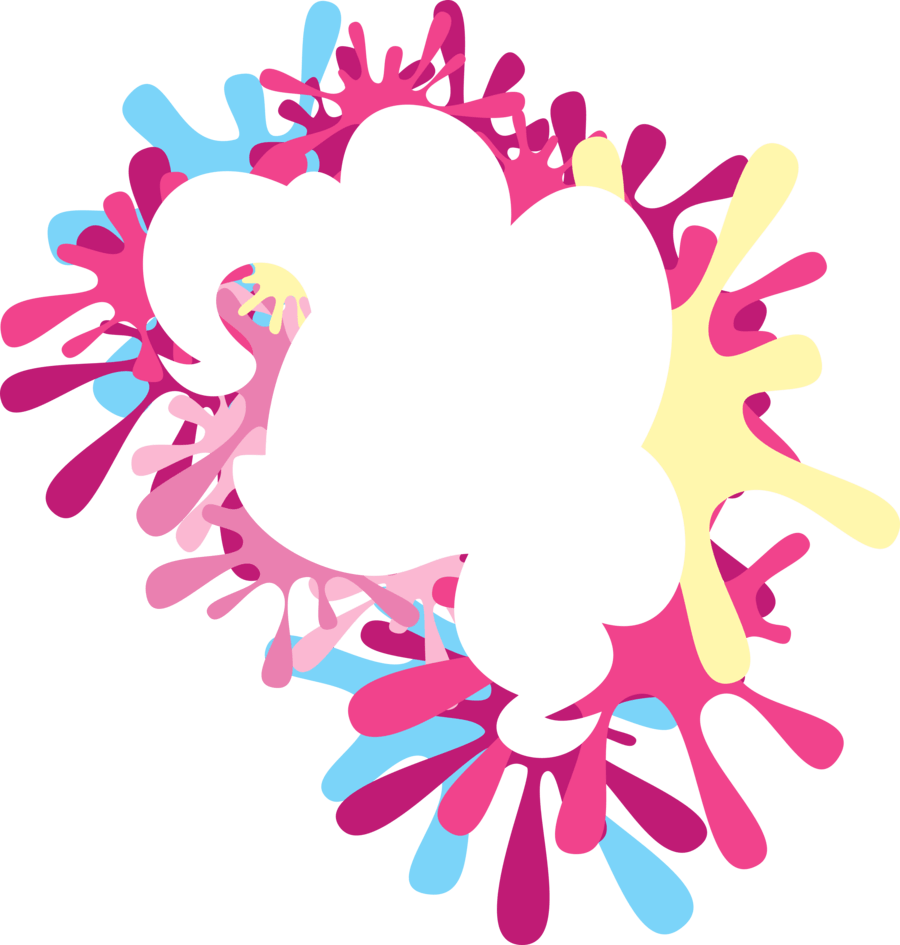 Rainbow Ink Splatter Clipart - Rainbow Slime Clipart - Png Download (900x945), Png Download