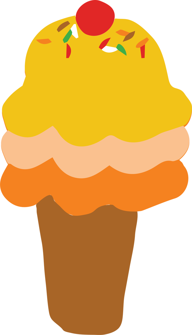 Ice Cream Cone Svg Cut File Clipart (736x1280), Png Download