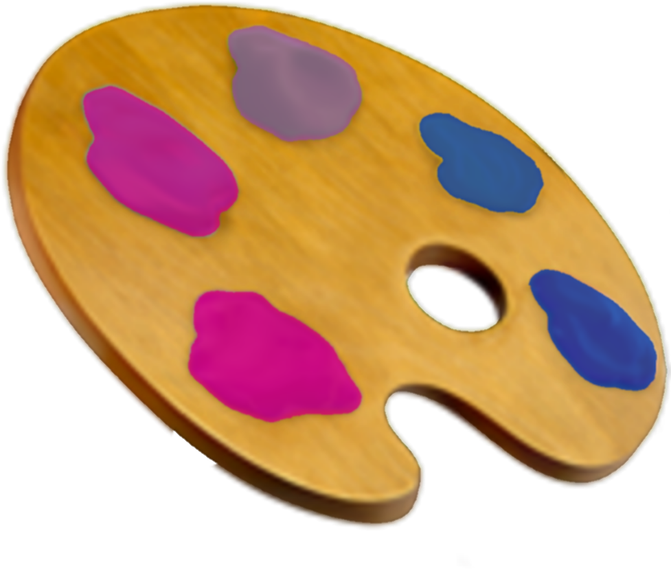Bisexual Paint Palette Emoji Credit Isn"t Needed But - Artist Palette Emoji Png Clipart (983x983), Png Download