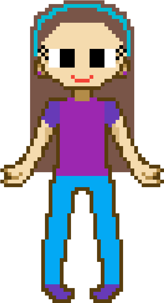 Transparent My Best Friend Clipart - Pixel Art Easy - Png Download (529x973), Png Download