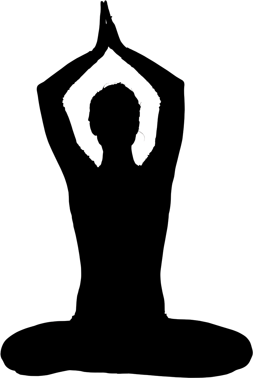 Meditation Clipart Pranayam - Yoga Silhouette Png Transparent Png (1207x1282), Png Download