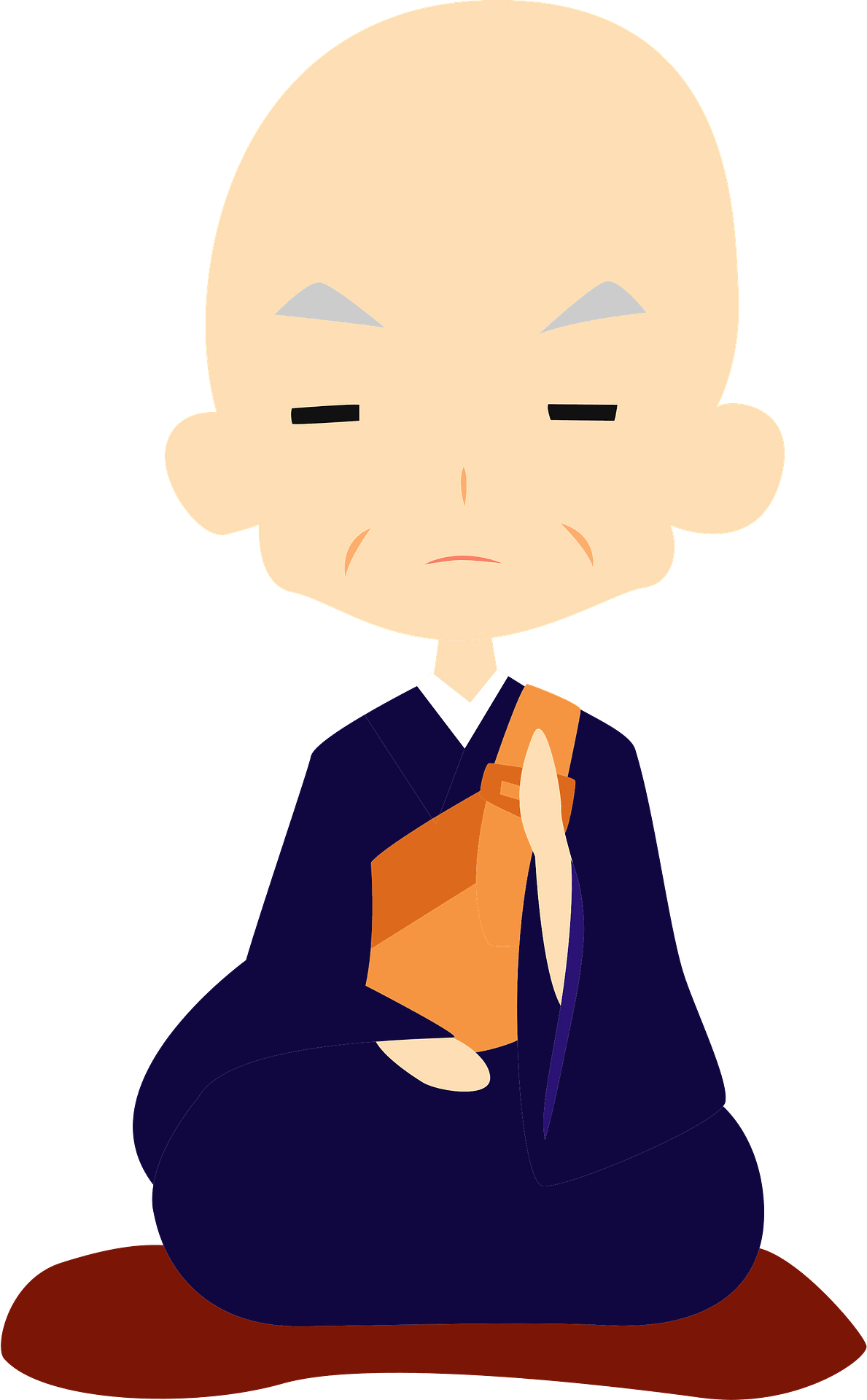 お 坊さん 無料 イラスト Clipart (1189x1920), Png Download