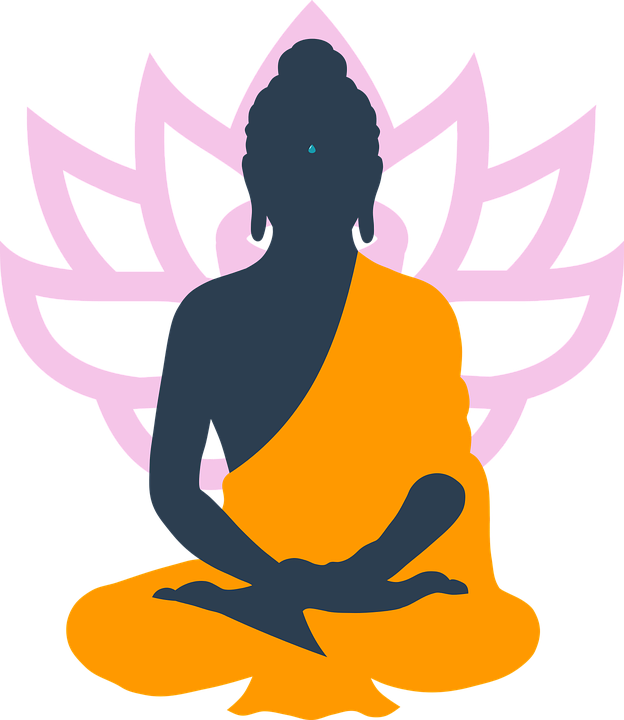 Meditation Buddha Meditate - Happy New Year Buddha Clipart (624x720), Png Download