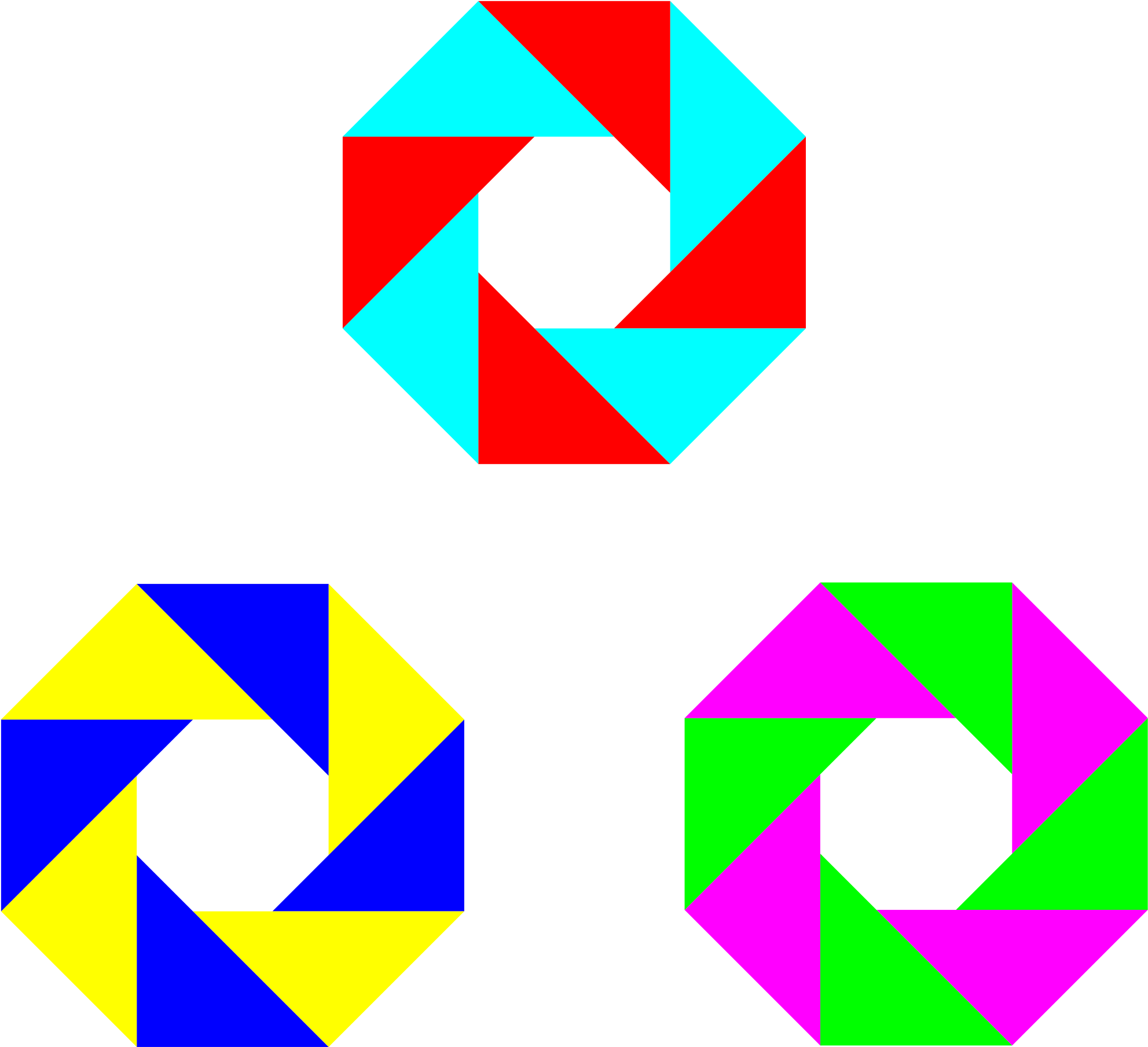 Half Squares 3 Octogons Clip Arts - Clip Art - Png Download (2400x2400), Png Download