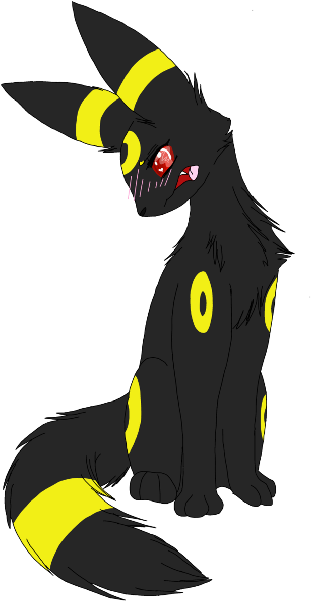 Transparent Umbreon Blushing - Umbreon Blushing Clipart (639x1251), Png Download